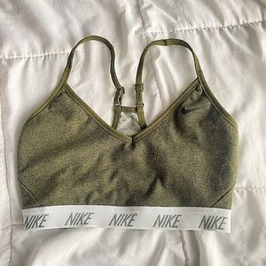NIKE Dri Fit army green sports bra